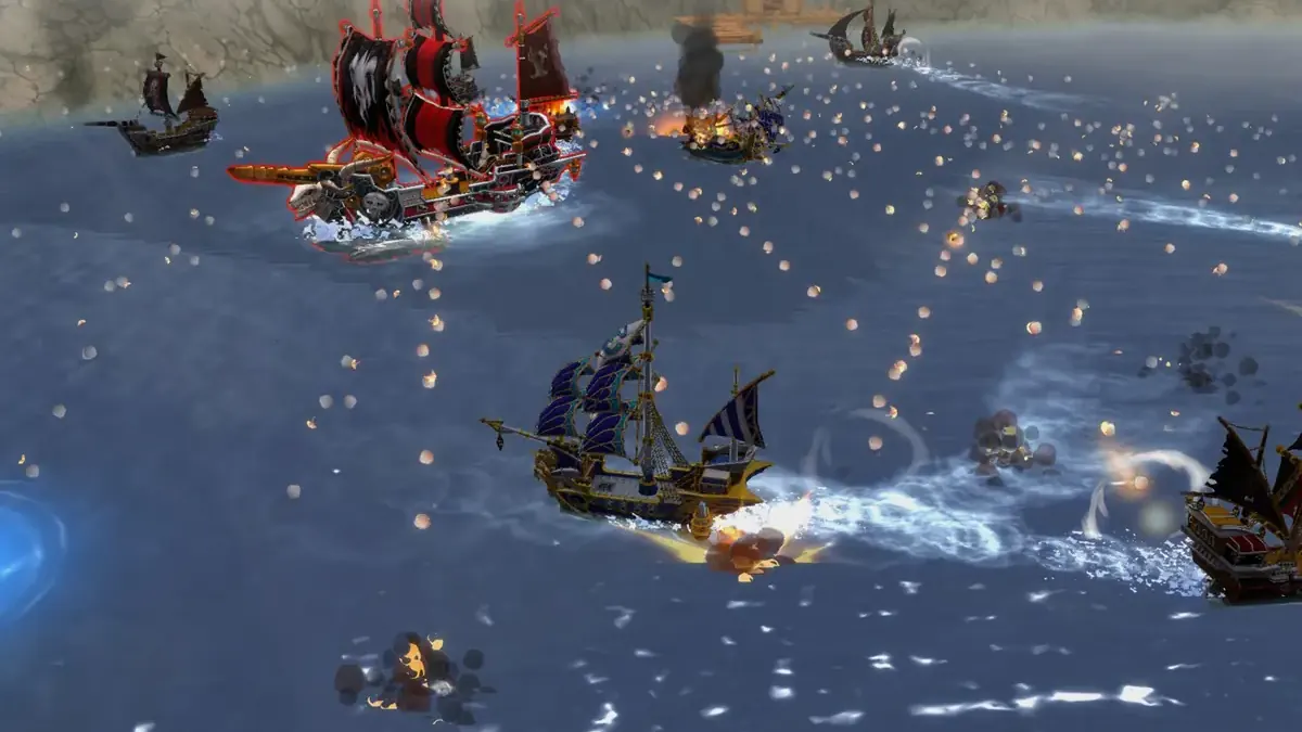 กองเรือยิงปืนใหญ่ใส่กันกลางทะเล